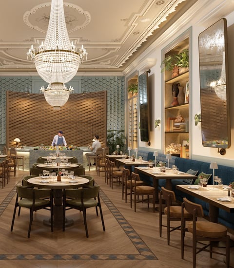 Neora Greek restaurant - rendered pictures